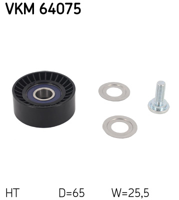diržo įtempiklis, V formos rumbuotas diržas - VKM 64075 SKF